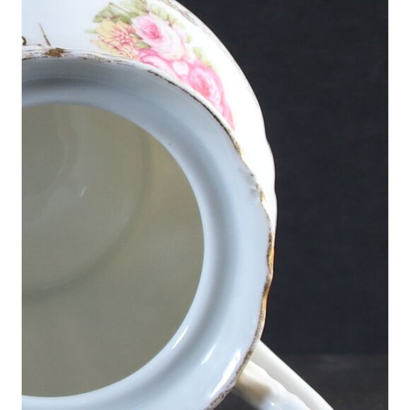 Three Crown China Sugar Bowl No Lid Rose Pattern Made in Germany 1950s - Picture 11 of 11